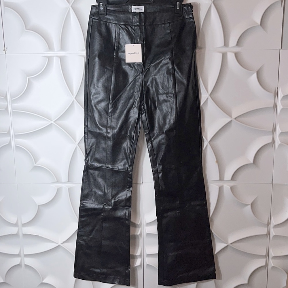 Superdown faux leather bootcut pants S (LOC/M)